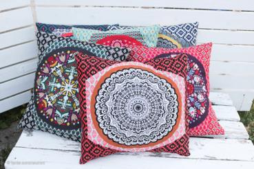 Pillow Pary by joulijou Panel ca. 98 cm in Beige/Terrakottatönen